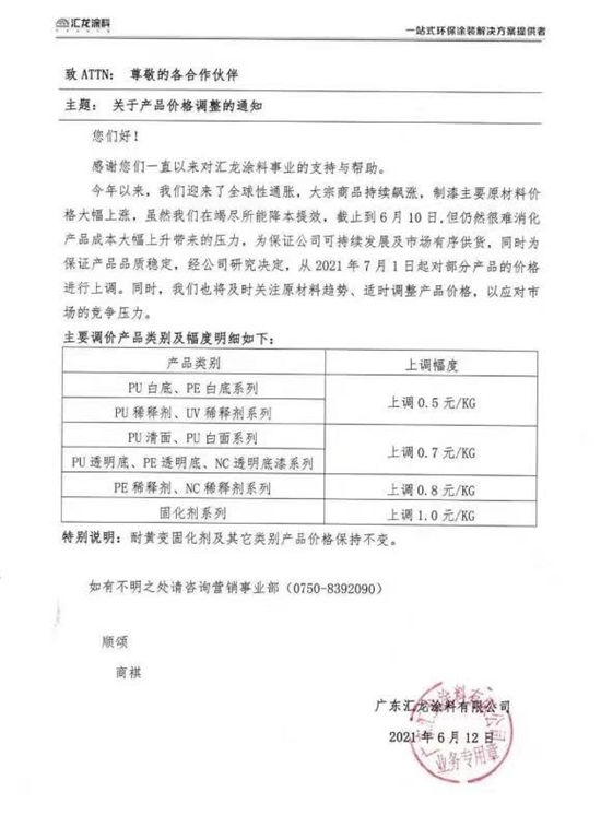 调价函字里行间都是泪！七月原材料涨势不减，涂料企业还能怎么办？