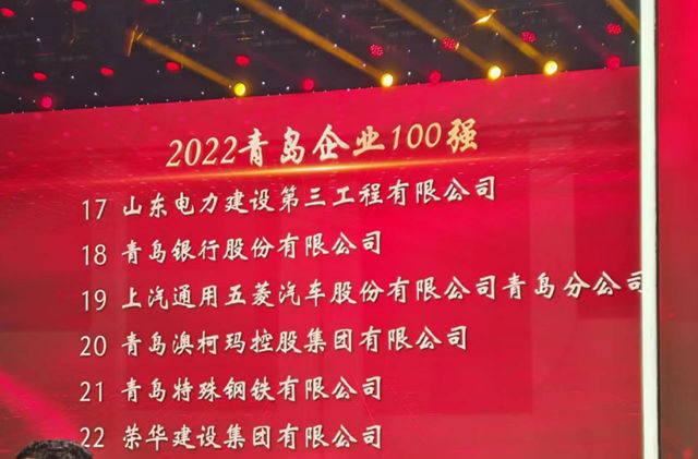 澳柯玛收获多项2022青岛年度经济成就