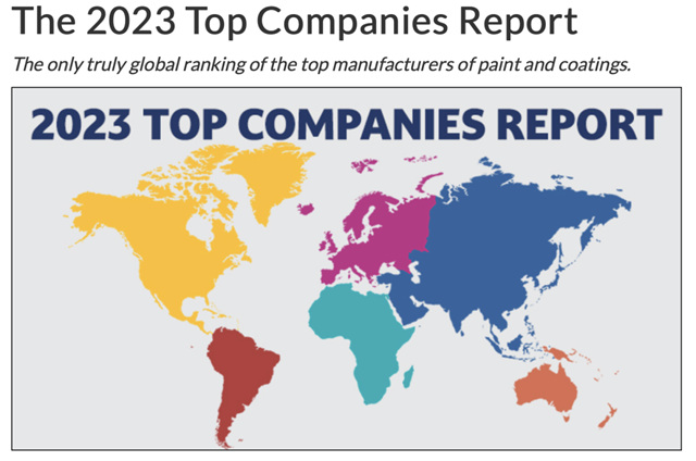 中国涂企被低估了！《2023全球顶级涂料企业排行榜》修正版发布
