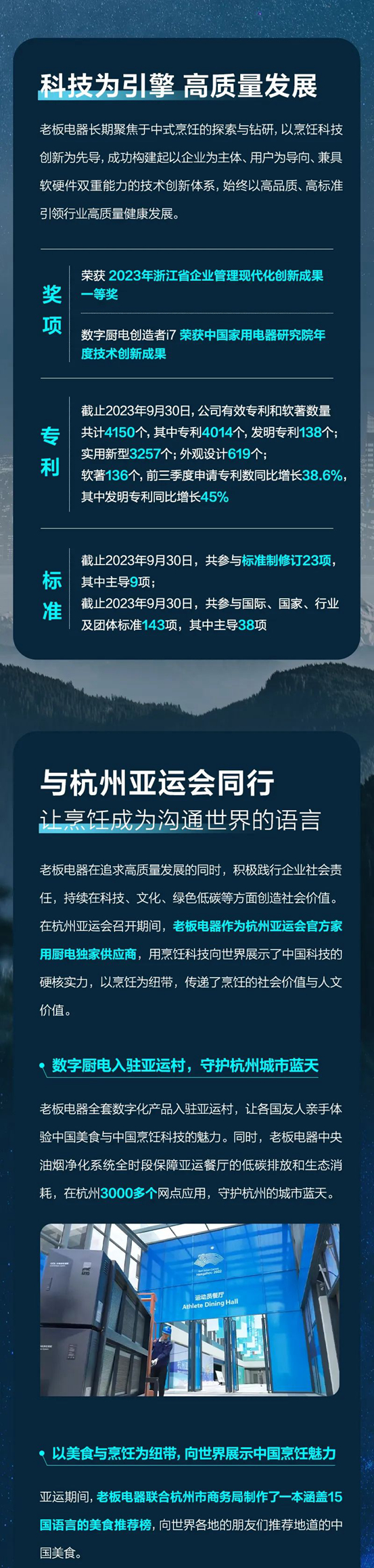 一图看懂老板电器2023年第三季度报告