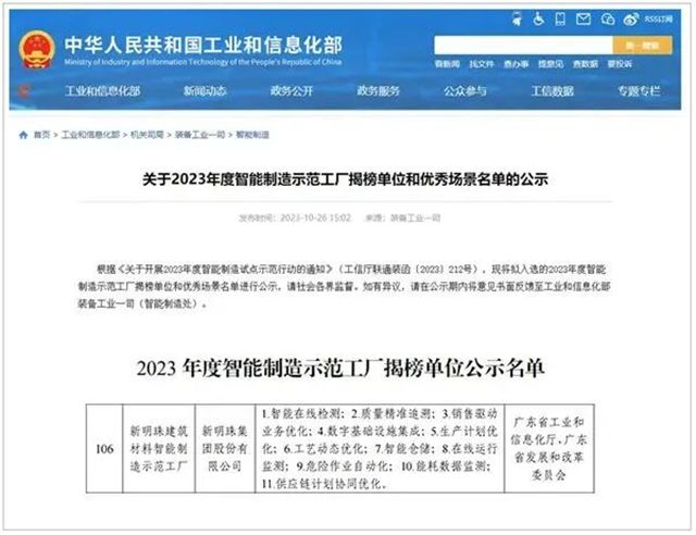 蒙地卡罗生产基地入选国家工信部“2023年度智能制造示范工厂揭榜单位”！