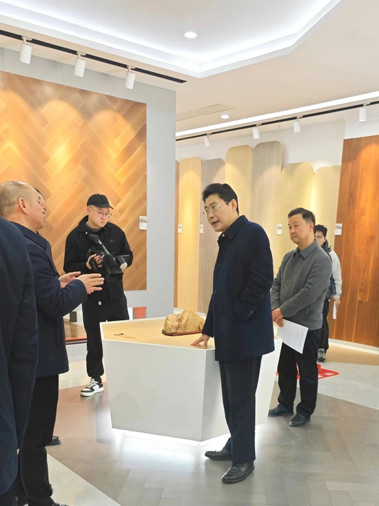 江西省萍乡市委书记刘烁一行莅临上臣地板专卖店开展调研和工作指导