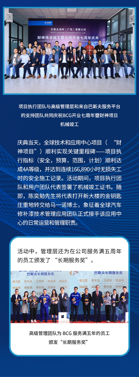 巴斯夫涂料（广东）有限公司庆祝开业七周年暨财神项目机械竣工