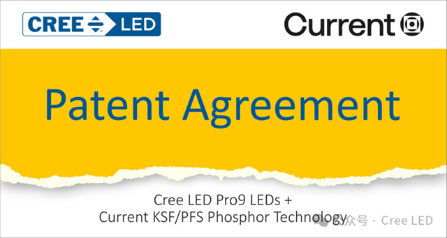 Cree LED &Current Lighting 就KSF荧光粉达成专利许可协议