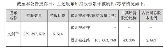 碧水源净水器创始人所持部分股份被冻结