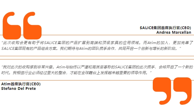 SALICE集团正式收购意大利Atim品牌