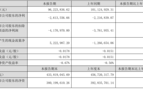 惠威科技2024年上半年营收9622.38万，同比下滑4.85%