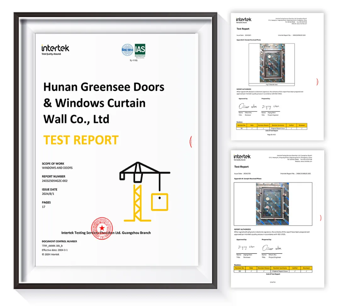 亘爱系统门窗产品通过美、澳、欧国际门窗检测标准认证！