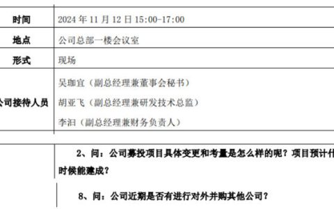 集泰化工增资两家公司！募投项目投资总额调整为3.98亿元