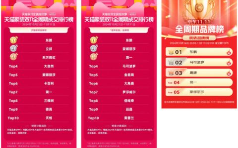 东鹏瓷砖双11大促荣获全周期TOP1