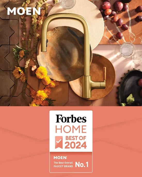 摩恩登Forbes Home2024年度最佳水龙头品牌榜首