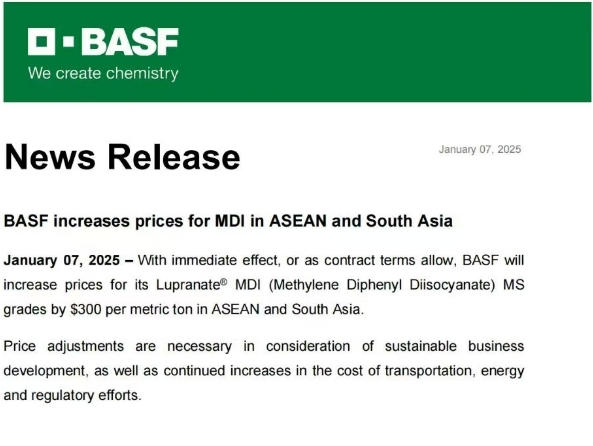 立即生效！化工巨头新年第一波涨价潮来势汹汹